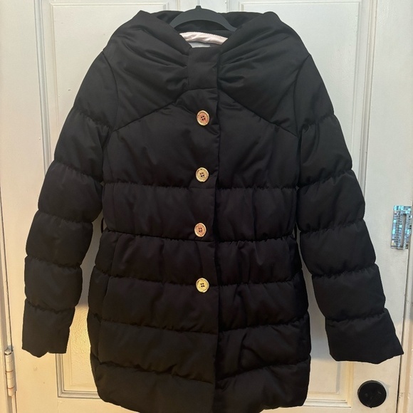 Kate Spade Black Bow Belted Puffer Jacket - Picture 4 of 12